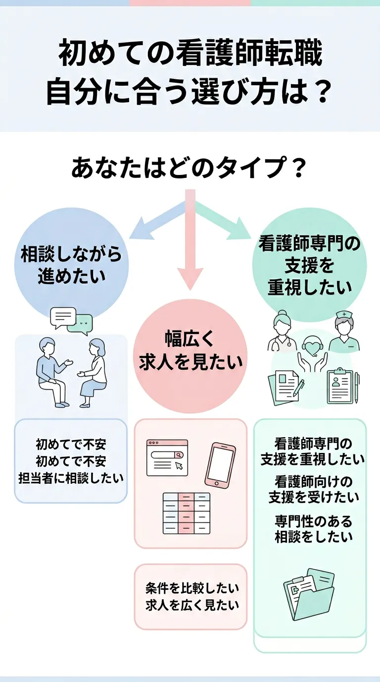 初めての看護師転職サイトの選び方