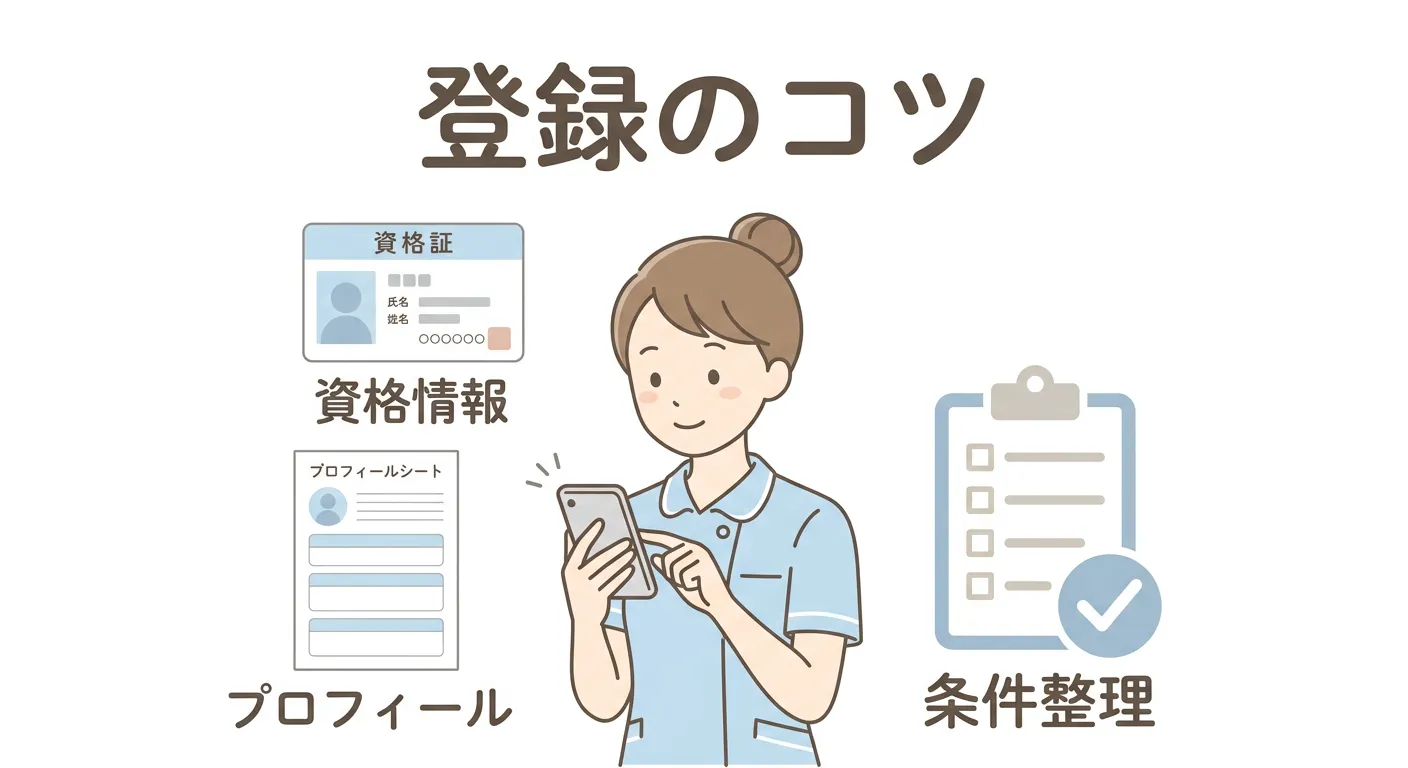 看護師求人アプリの登録のコツ